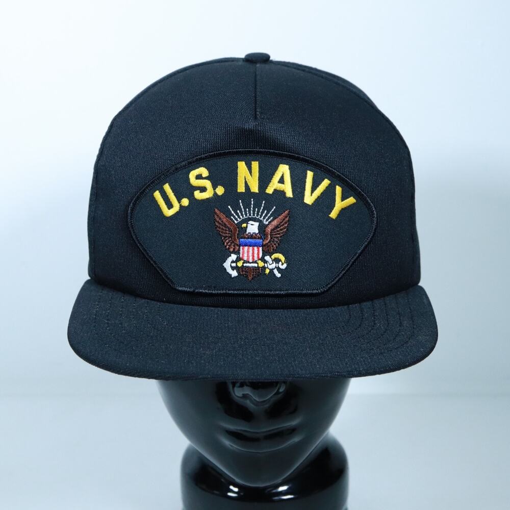 US Navy Cap Embroidered Patch Ballcap Black HMC Honors